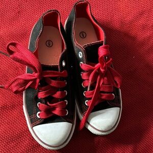 Stylish Black and Red Kids Sneakers